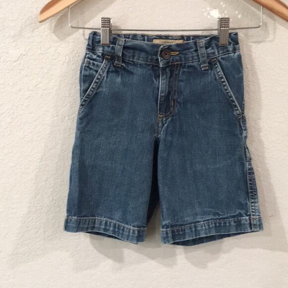 Old Navy Boys 5 Shorts Blue Carpenter Loop Denim Adjustable 100% Cotton Utility - Picture 1 of 11